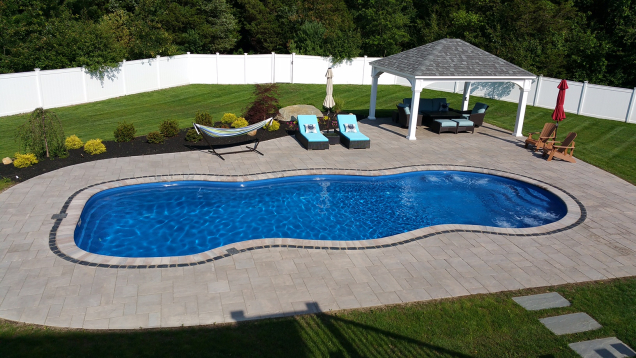 Norton, MA Fiberglass Pool and Patio