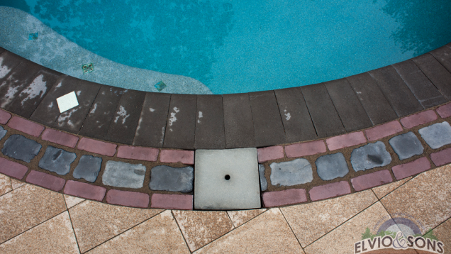 A custom bluestone skimmer cap.