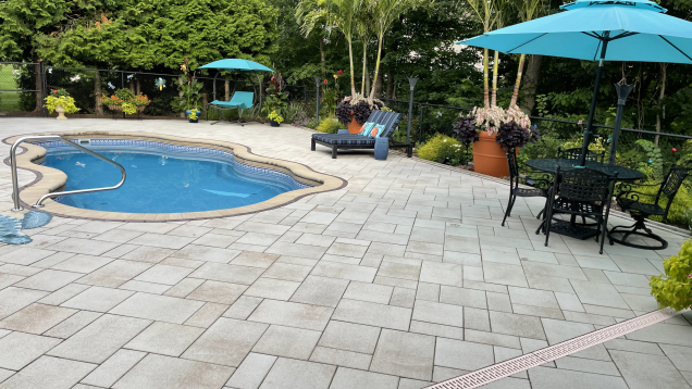 Paver Pool Patio in Lincoln, RI